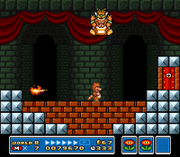 Bowser does a ground pound in Super Mario Bros. 3.