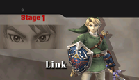 Link, the first opponent of Classic Mode in Super Smash Bros. Brawl
