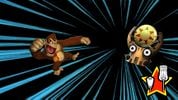 Donkey Kong about to punch Gong-Oh.