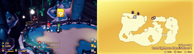 11th ? block in the Lushgreen Sea Great Lighthouse Island from Mario & Luigi: Brothership