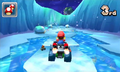 Mario races on Rosalina's Ice World.