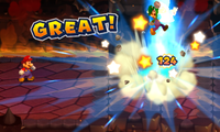 Super Thunder Bros. attack in Mario & Luigi: Superstar Saga + Bowser's Minions