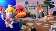 Rabbid Peach and a Spark with a gameplay screenshot