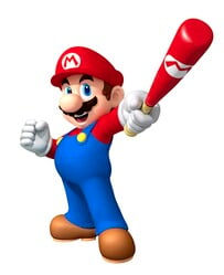 Mario's artwork for Mario Super Sluggers