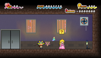 Last ? Block in Merlee's Mansion of Chapter 2-3 of Super Paper Mario.