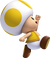 Artwork of Yellow Toad jumping in New Super Mario Bros. U
