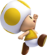 Artwork of Yellow Toad jumping in New Super Mario Bros. U