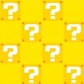 Yellow background with Question Blocks in checkard[sic] pattern