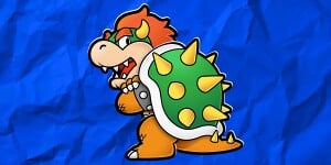 Artwork of Bowser shown with the results of the Paper Mario Personality Quiz.