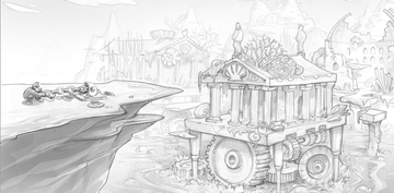 Concept artwork, unlocked in the Extras menu after collecting all Puzzle Pieces in Sea Stack Attack