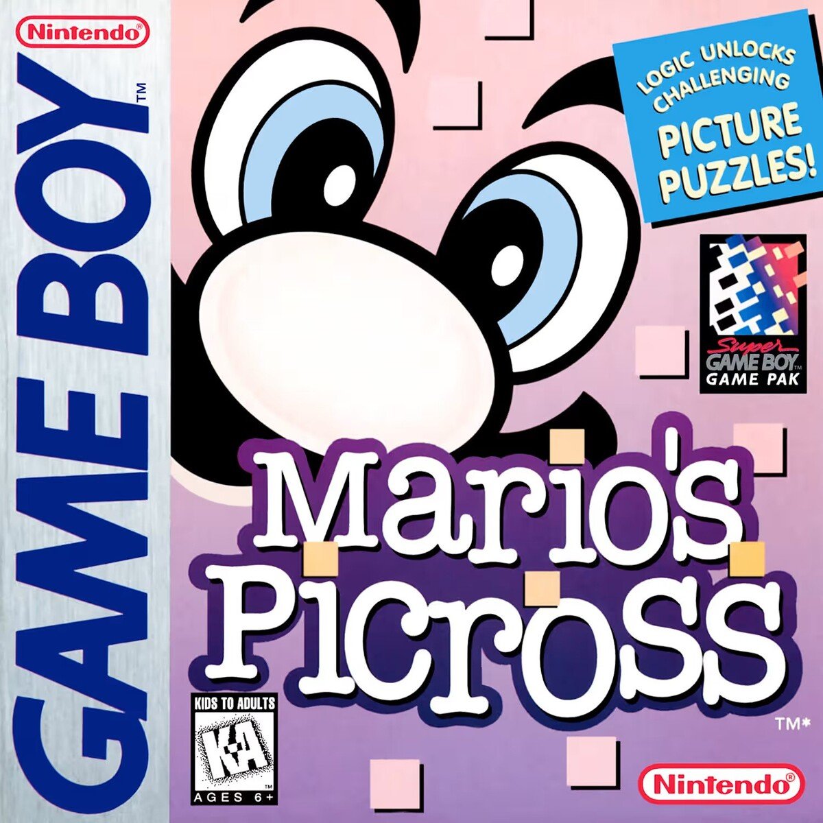 ゲームボーイ - 海外版　Mario's Picross ★ マリオのピクロス Mario's Picross - Super Mario Wiki, the Mario encyclopedia