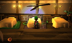 The West Bedroom segment from Luigi's Mansion: Dark Moon.