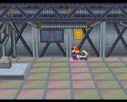 Second ? Block in X-Naut Fortress of Paper Mario: The Thousand-Year Door.