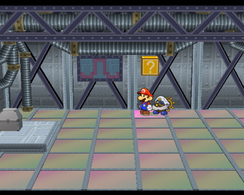 Second ? Block in X-Naut Fortress of Paper Mario: The Thousand-Year Door.