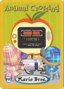 Front of the e-Reader card to access Mario Bros. in Animal Crossing. Released on May 12, 2003.