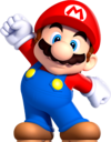 Artwork of Small Mario without the block.