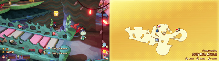 Block 1 in Jellyfish Island from Mario & Luigi: Brothership