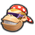 Funky Kong's head icon in Mario Kart 8 Deluxe