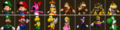 The early character icons, depicting Donkey Kong Jr. rather than Diddy Kong
