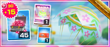 The Bright Glider Pack from the 2020 Yoshi Tour in Mario Kart Tour
