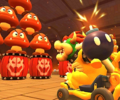 Thumbnail of the Koopa Troopa Cup challenge from the Cooking Tour; a Goomba Takedown challenge set on GBA Bowser's Castle 2 (reused as the Monty Mole Cup's bonus challenge in the Peach vs. Daisy Tour)