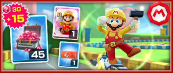 The Builder Mario Pack from the 2022 Mario vs. Luigi Tour in Mario Kart Tour