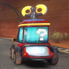 An item-dispensing car seen in Mario Kart World