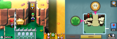 Fifth block in Oho Oasis of Mario & Luigi: Superstar Saga + Bowser's Minions.