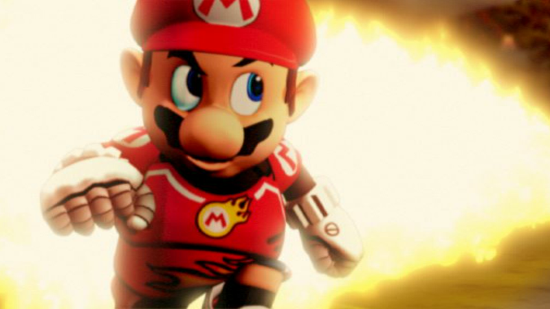 File:Opening (Mario and explosion) - Mario Strikers Charged.png