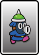 A Blue Spike Snifit card from Paper Mario: Color Splash