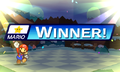 The "WINNER!" banner