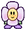 Sprite of a Crazee Dayzee from the Audience, facing the viewer, from Paper Mario: The Thousand-Year Door.