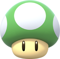 Promotional 2024 artwork of 1-Up Mushroom from the Play Nintendo website