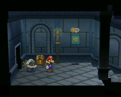 Twelfth treasure chest in Palace of Shadow of Paper Mario: The Thousand-Year Door.