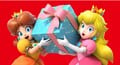 Princess Peach and Princess Daisy holding a present (2024)