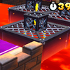 Squared screenshot of a tapering platform from Super Mario 3D Land.