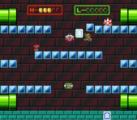 Battle Mode from Super Mario All-Stars 2 Player Mode. Not to be confused with the similar Battle Game.