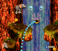 Donkey Kong Country 3: Dixie Kong's Double Trouble! screenshot of the boss fight against Squirt