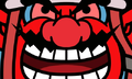 Wario accidentally choking himself by laughing too hard