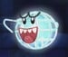 The large variant of the Frame Boo from Yoshi's Woolly World.
