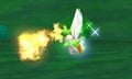Yoshi using Fire Breath in Super Smash Bros. for Nintendo 3DS via Super Dragon.