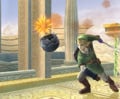Link using the Bomb in Super Smash Bros. Brawl