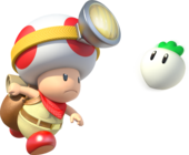 Captain Toad throws a Turnip in Captain Toad: Treasure Tracker.