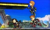 The Fighting Mii Team in Super Smash Bros. for Wii U (top) and Super Smash Bros. for Nintendo 3DS (bottom)