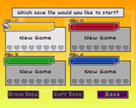 File select screen from Super Paper Mario