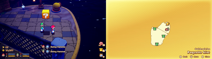 The one block in Paquette Islet from Mario & Luigi: Brothership