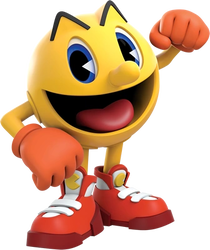 Pac-Man as he appears in Pac-Man and the Ghostly Adventures, reused and mirrored for Mario Kart Arcade GP DX.