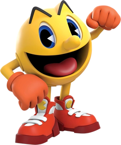 Pac-Man as he appears in Pac-Man and the Ghostly Adventures, reused and mirrored for Mario Kart Arcade GP DX.