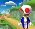 The course icon with the Toad Mii Racing Suit
