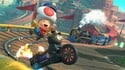 An official screenshot of Toad on Whistlestop Summit in Mario Kart World.